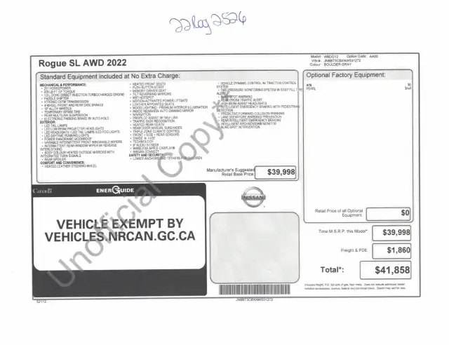 Nissan Rogue SL Awd Mags Toit 2022 à vendre - Photo 10