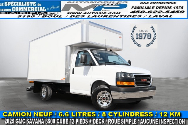 GMC Savana Cargo CUBE 12 PIEDS DECK 6.6 LITRES 12 KM / CAMION NE