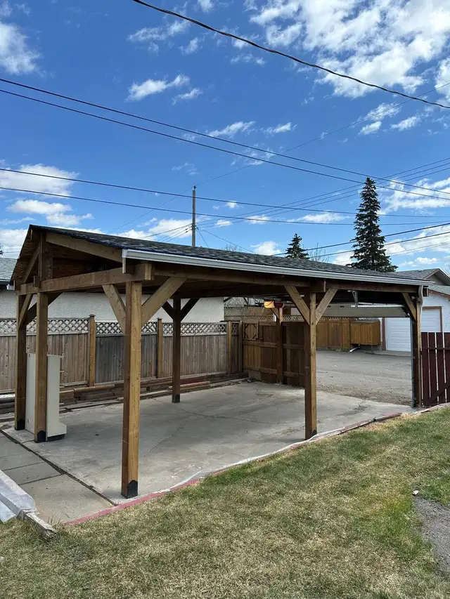 Carport, Car canopy, Concrete pad