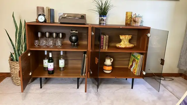 Mid century. TEAK TECK. Modulable. Crédence, bahut disques vinyl - Photo 7