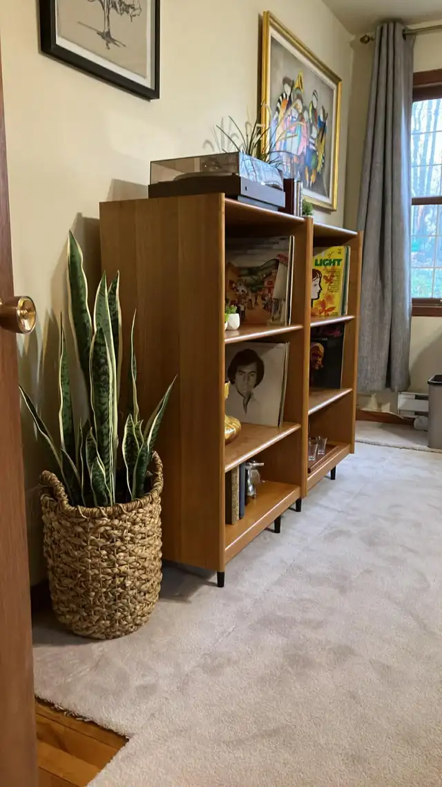 Mid century TEAK TECK Modulaire. Bahut disques vinyles, biblioth