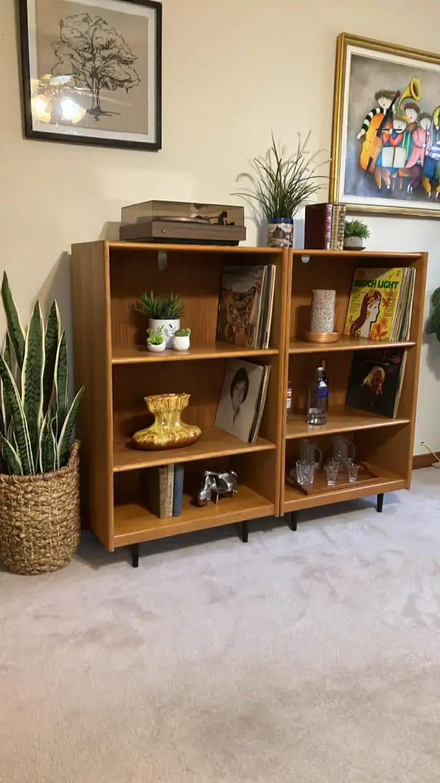 Mid century TEAK TECK Modulaire. Bahut disques vinyles, biblioth - Photo 9