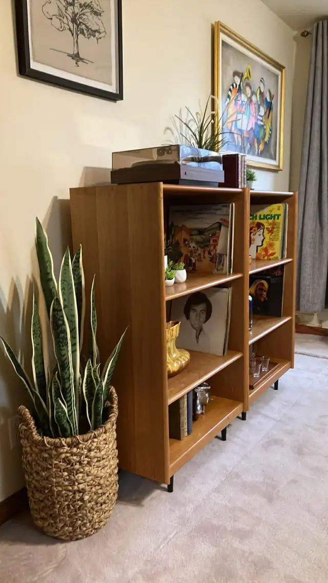 Mid century TEAK TECK Modulaire. Bahut disques vinyles, biblioth - Photo 10