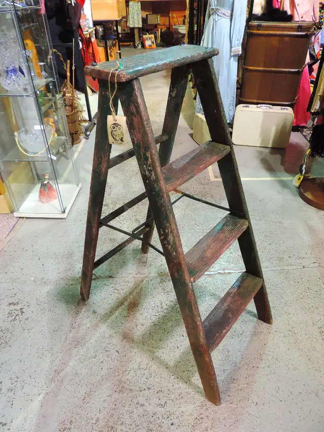 Antique Wooden Step Ladder