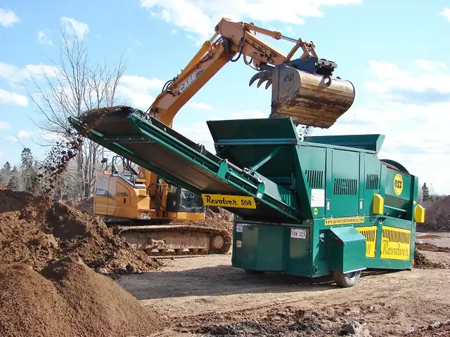 Revolver Trommel Screener for Topsoil, sand, gravel and stone