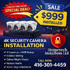 4K security camera installation