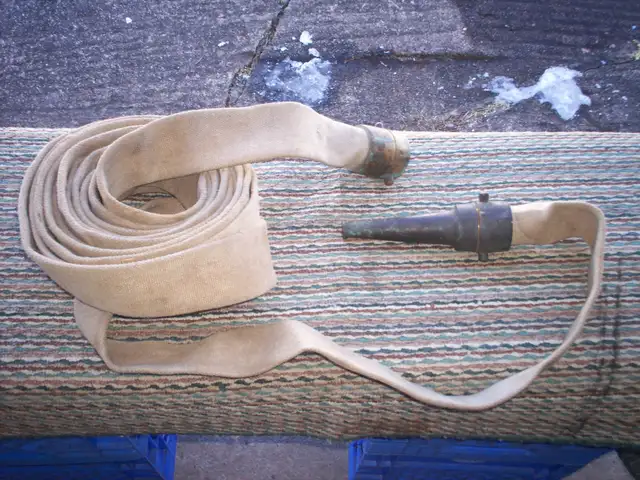 Antique Brass Fireman's Hose & Nozzle - Photo 2