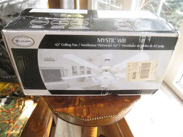 NEW 42'INCH CANARM CEILING FAN WITH 3 LIGHTS FWD & REV