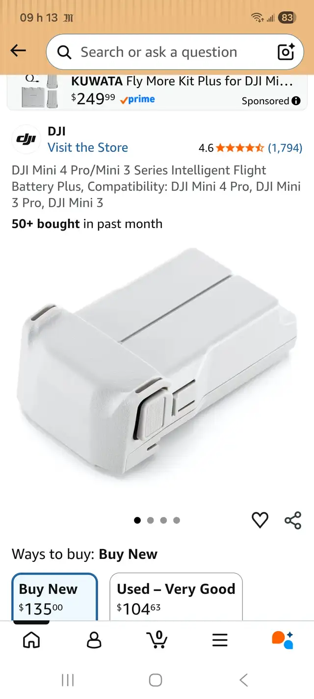 DJI battery plus pour Mini 4 pro