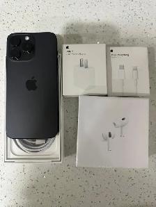 iPhone 15 pro max 256 gb New Display Airpods Pkg/Delivery