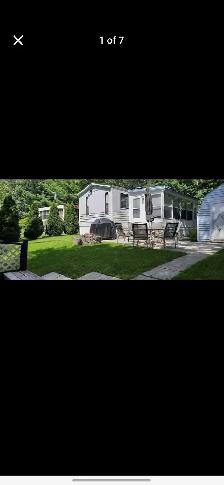 Muskoka trailer/cottage, water lot, 2 docks, shared beach, pool