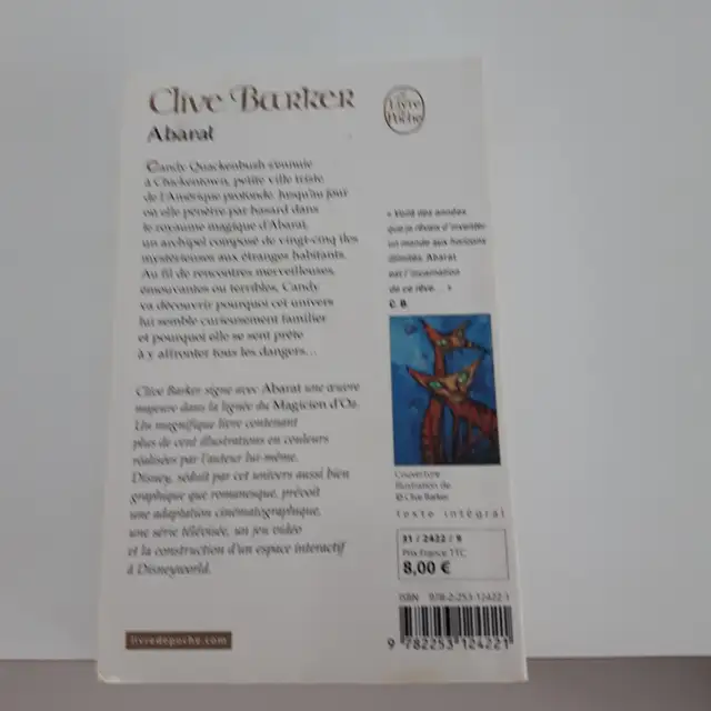 BON ROMAN NEUF FRANCAIS ADO DE CLIVE BARKER, DE 480 PAGES: $5.00 - Photo 2