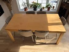 Table à dîner 6 personnes style scandinave