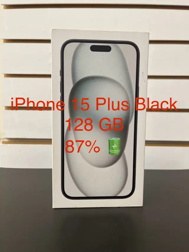 iPhone 15 Plus Black 128GB 87% Battery Health