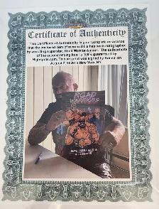 Road Warriors Autographed Poster Signed by Animal with C.O.A. - Photo 3