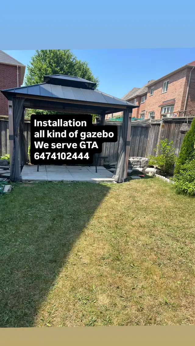 installation gazebo