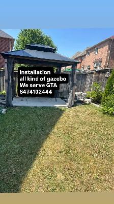 installation gazebo
