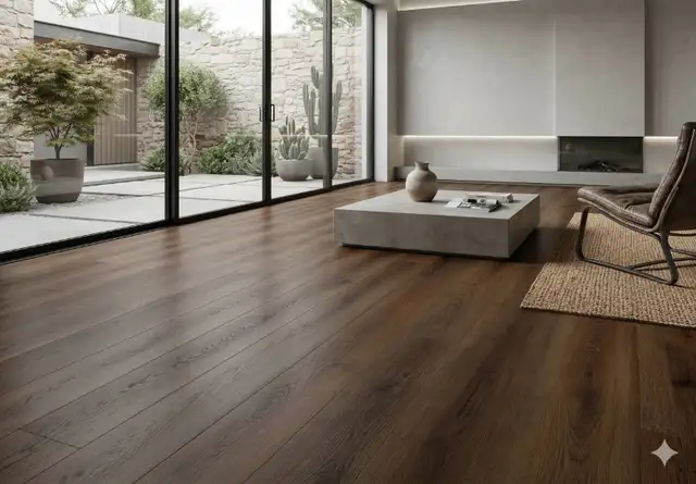 CLEARANCE $2.00/sqft Riche SPC Flooring – Dark Roast Walnut