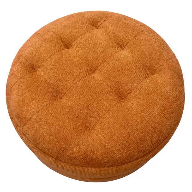 KEPLER ROUND STORAGE OTTOMAN IN RUST - Photo 5