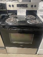 Cuisinière stainless ronds serpentins Whirlpool