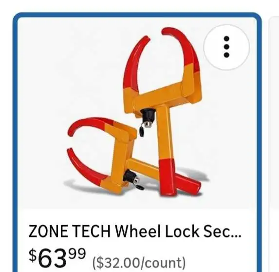 wheel lock security tire clamp