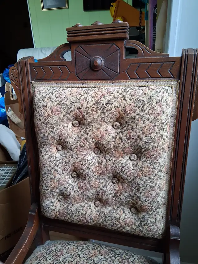 FIVE VINTAGE HARDWOOD CHAIRS FOR SALE - Photo 2