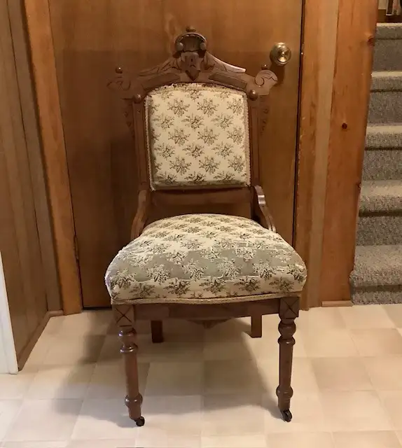 FIVE VINTAGE HARDWOOD CHAIRS FOR SALE - Photo 3