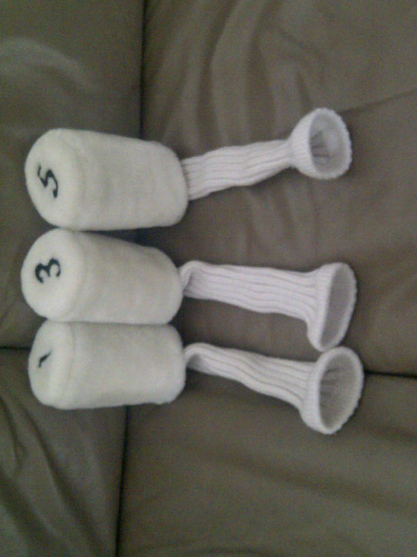 3 PROTECTEURS NEUFS POUR BATONS GOLF NUMÉROS 1,3x5: $5.00 CHACUN - Photo 2