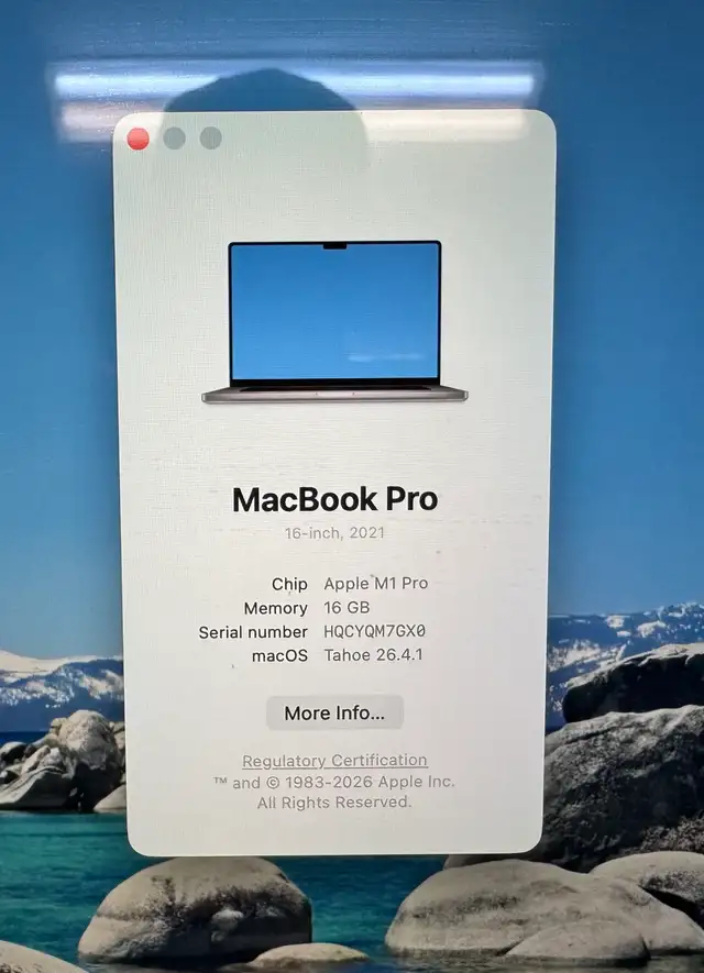 Apple 2021 16' MacBook Pro Laptop M1 Pro - 16GB RAM - 500GB SSD - Photo 3