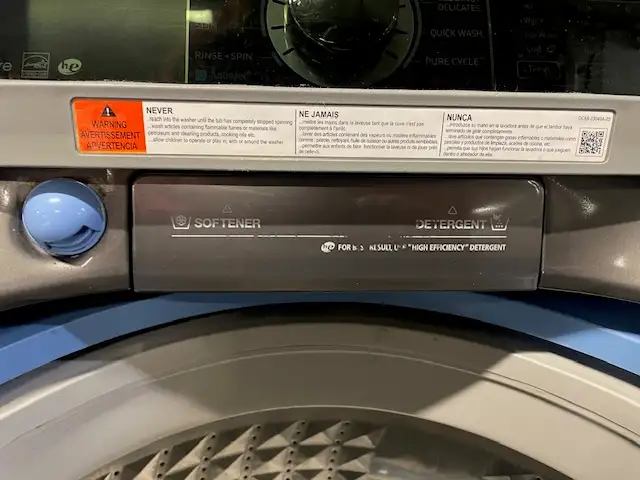 Laveuse sécheuse top load grises grande capacité Samsung - Photo 4