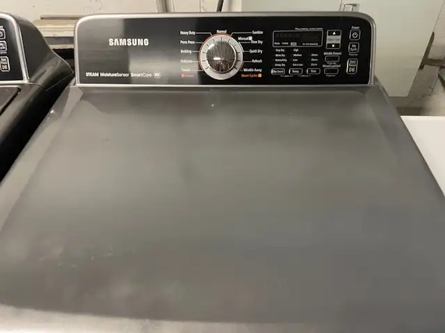 Laveuse sécheuse top load grises grande capacité Samsung - Photo 5