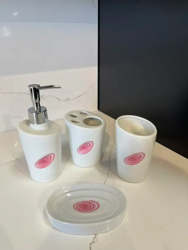 3 Sets for $10! 4-Piece Ceramic Bathroom Accessory Sets and More - Photo 6