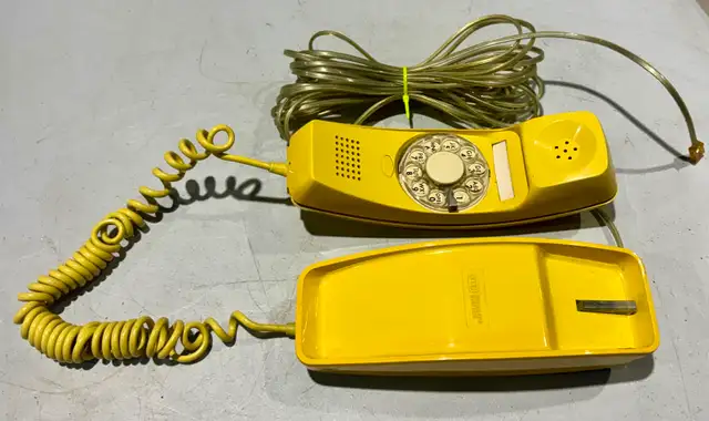 Vintage Rotary Dial Trimline Telephone (Bright Yellow Colour) - Photo 2