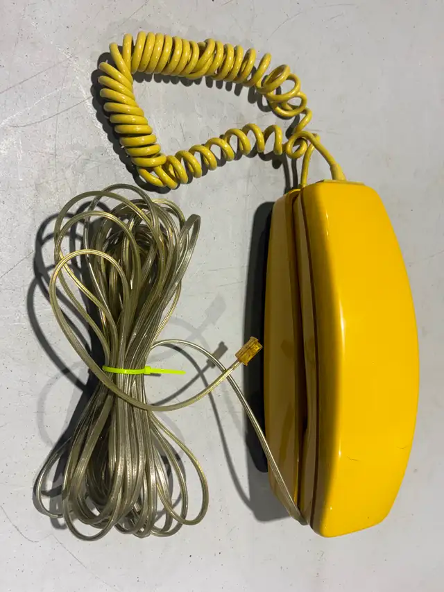 Vintage Rotary Dial Trimline Telephone (Bright Yellow Colour) - Photo 3