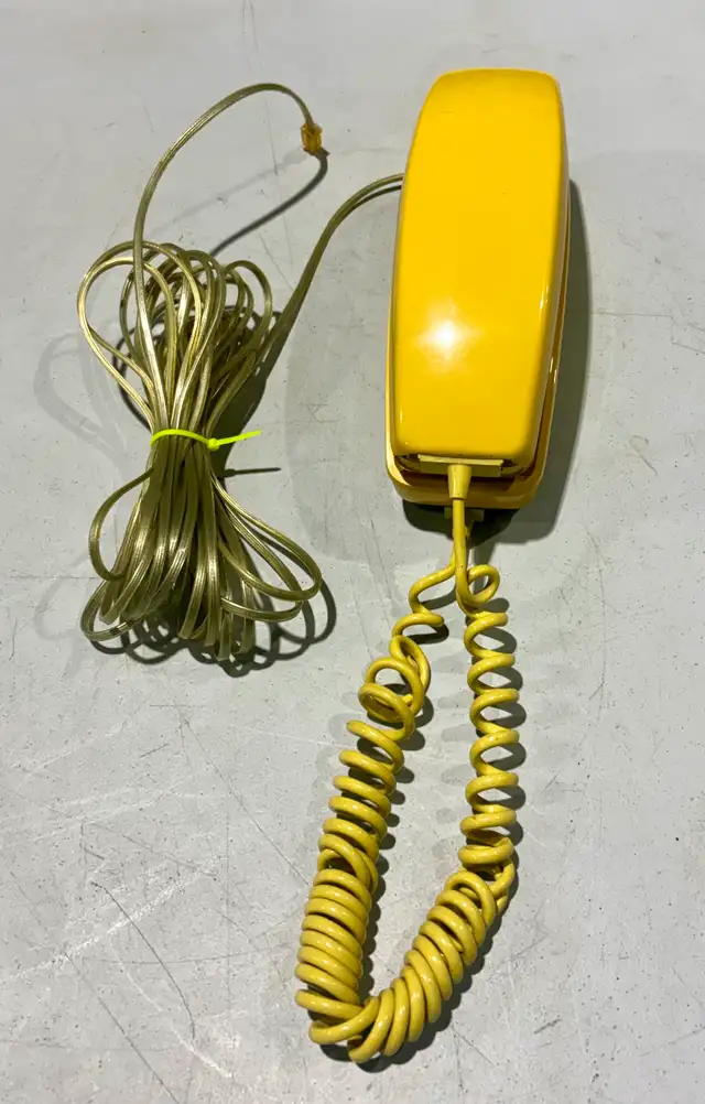 Vintage Rotary Dial Trimline Telephone (Bright Yellow Colour) - Photo 6