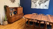 Mid century. TEAK TECK. Modulaire. Crédence, buffet, bahut disqu