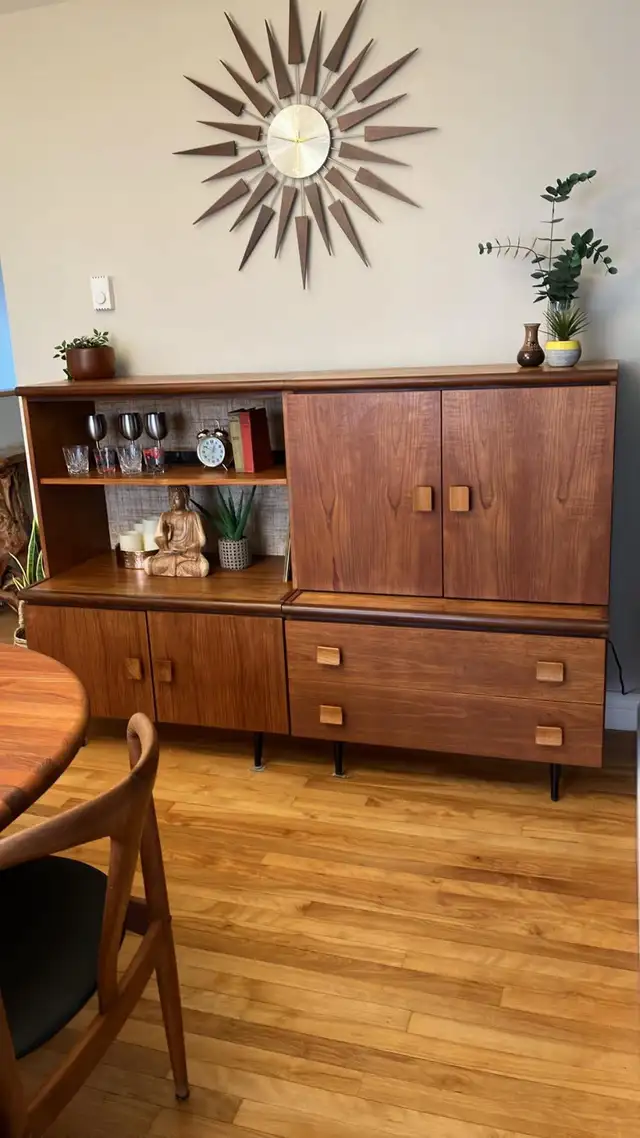 Mid century. TEAK TECK. Modulaire. Crédence, buffet, bahut disqu - Photo 2