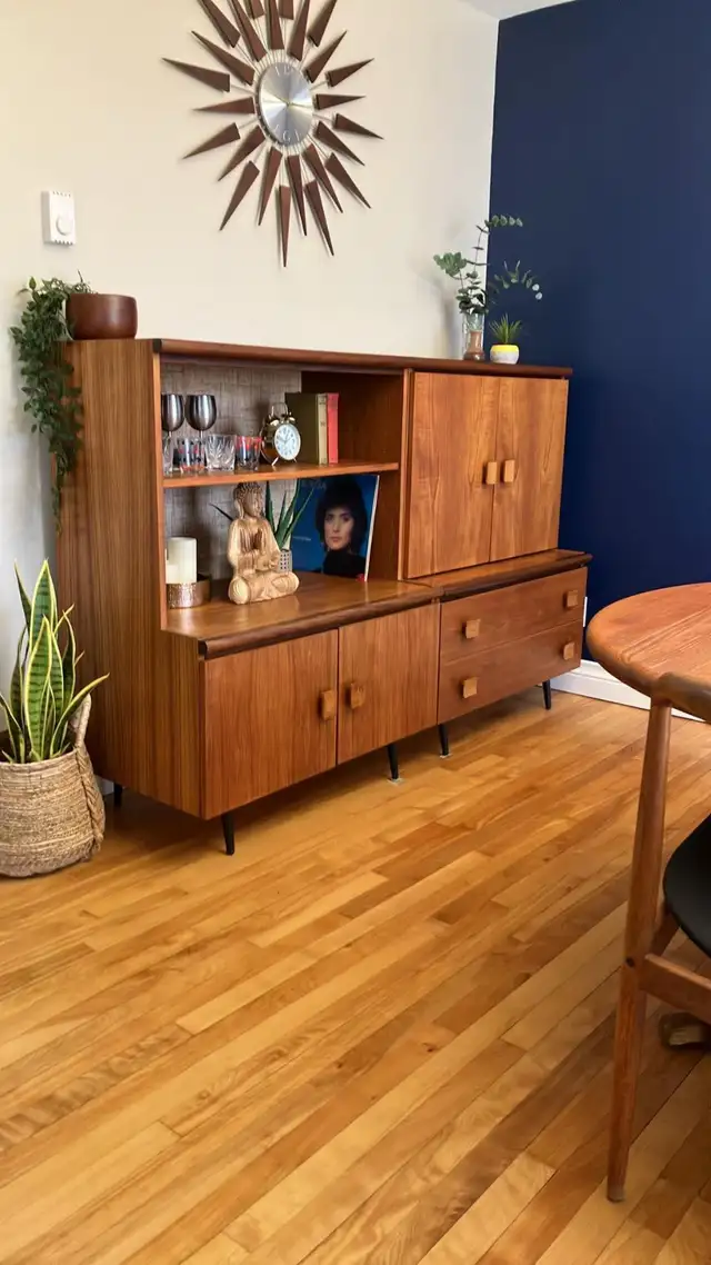 Mid century. TEAK TECK. Modulaire. Crédence, buffet, bahut disqu - Photo 9
