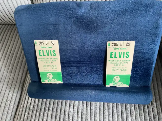 Vintage Elvis Presley Concert Ticket Stubs