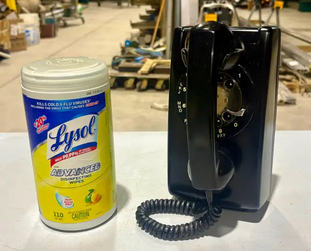 Vintage Black Rotary Wall Telephone ("Western Electric") - Photo 5