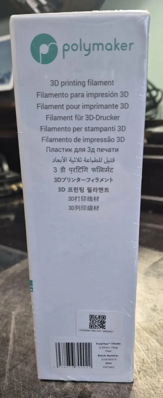 POLYMAKER POLYFLEX TPU90 – CLEAR TPU – 2.85MM – NEW SEALED – $25 - Photo 4