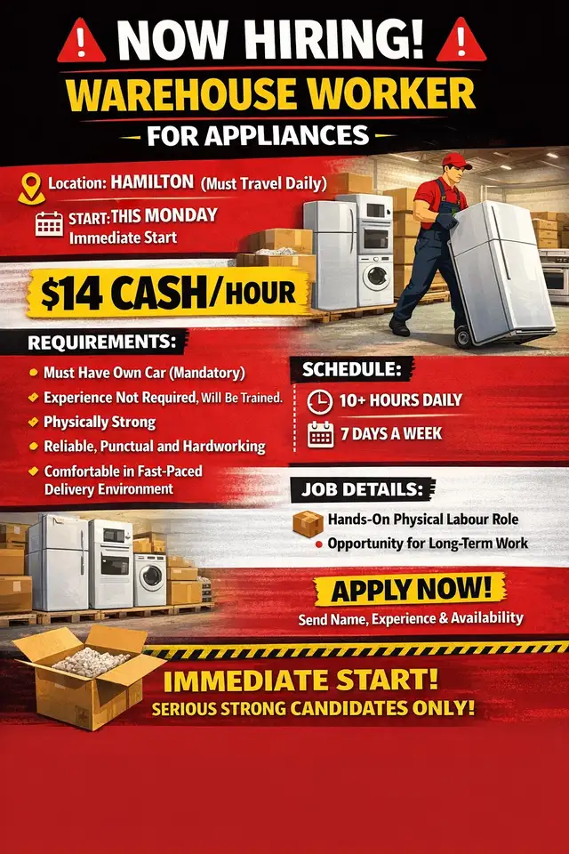 Warehouse Appliance Worker