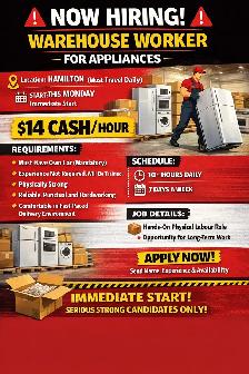 Warehouse Appliance Worker
