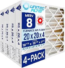 Filtre fournaise Plissé - 20x20x4 MERV 8 - 60$ pour 4