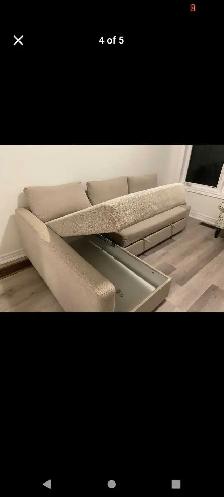 DREAM PULL OUT L SHAPE 3 SEATER (BEAND NEW ) SECTIONAL SOFA COU