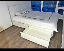 Storage Ikea Malam made (Brand New) Bed Frame & Mattress for sa