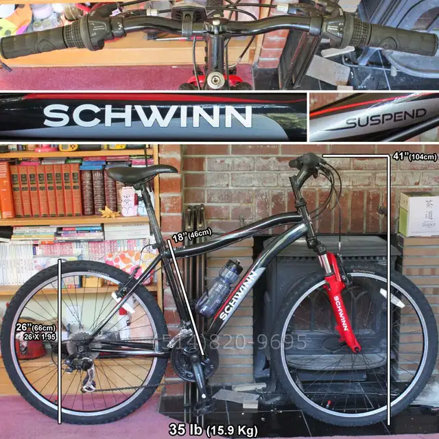 Vélo montagne Schwinn à suspension 26 cadre moyen CERTIFIÉE 100%