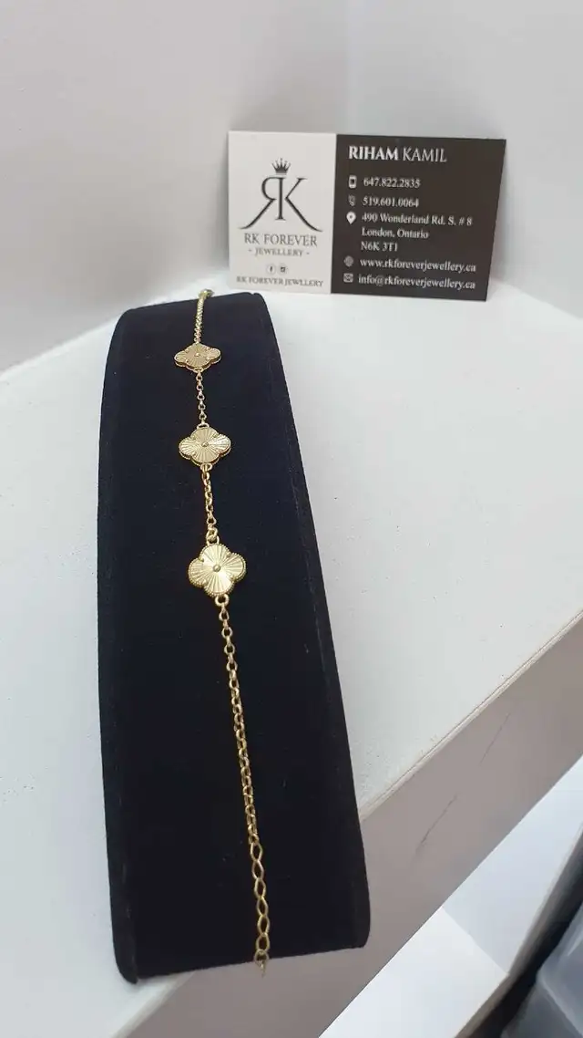 14k yellow gold bracelet #383 _ C - Photo 3