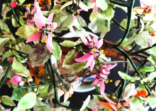 Ancient Style Jade Glass Flower Tree - Photo 6