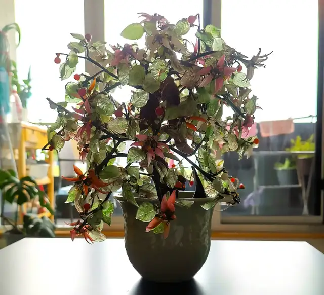 Ancient Style Jade Glass Flower Tree - Photo 7